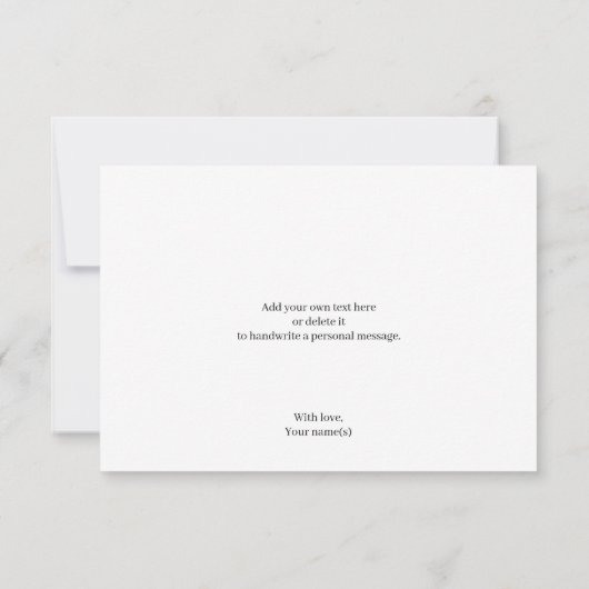 Stomme Stusty Blue Typography Swash Bedankt voor j (Achterkant)