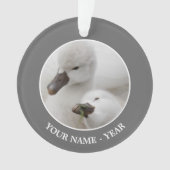 Stomme Swan Cygnets Ornament (voorkant)