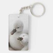 Stomme Swan Cygnets Sleutelhanger (achterkant)