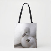 Stomme Swan Cygnets Tote Bag (Voorkant)