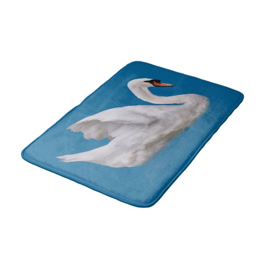 Stomme Swan op blauw Badmat (Gekanteld)