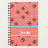 Stomme teddyberen op roze planner (Voorkant)