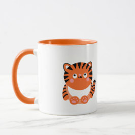 Stomme tijger gepersonaliseerde mug mok