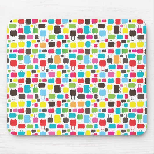 Stomme trendtassen patroonmousepad muismat (Voorkant)