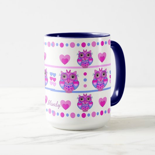 Stomme trendy mok met Eigenaars en Naam (Voorkant rechts)