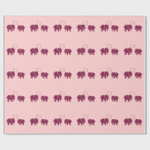 Stomme trendy olifant uit liefde gepersonaliseerd cadeaupapier (Vlak)