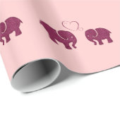 Stomme trendy olifant uit liefde gepersonaliseerd cadeaupapier (Rol Hoek)