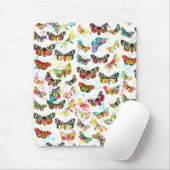 Stomme trendy waterverf splatters butterflies muismat (Met muis)