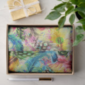 Stomme trendy waterverf splatters stamveren veren tissuepapier (Geschenk)