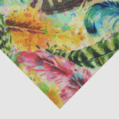 Stomme trendy waterverf splatters stamveren veren tissuepapier (Detail)