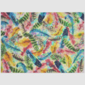 Stomme trendy waterverf splatters stamveren veren tissuepapier (Voorkant)