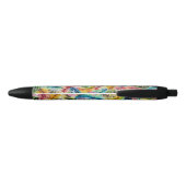Stomme trendy waterverf splatters stamveren veren zwarte inkt pen (Achterkant)