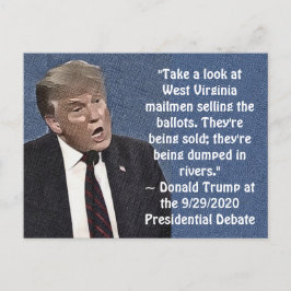 Stomme Trump citeert Mailmen die stembiljetten ver Briefkaart