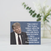 Stomme Trump citeert Mailmen die stembiljetten ver Briefkaart (Staand voorkant)