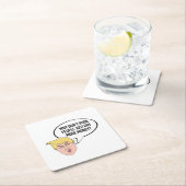 Stomme Trump Quote - Waarom arme mensen niet gewoo Kartonnen Onderzetters (Insitu)