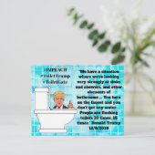 Stomme Trump Quotes, Flushing Toilets 15 maal Briefkaart (Staand voorkant)