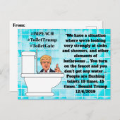 Stomme Trump Quotes, Flushing Toilets 15 maal Briefkaart (Voorkant / Achterkant)