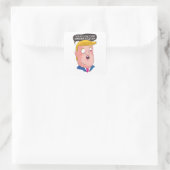 Stomme Trump Vierkante Sticker (Tas)