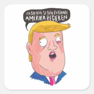 Stomme Trump Vierkante Sticker