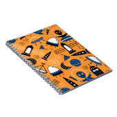 Stomme ufu uitheemse ruimteschepen, planeten, ster notitieboek (Rechterzijde)