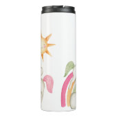 Stomme Unicorns en Rainbows met uw eigen naam Thermosbeker (Achterkant)