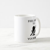 "Stomme uzelf" Funny Quote Video Call Home Work Koffiemok (Voorkant rechts)