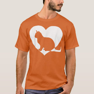 Stomme vintage die houdt van katten zwarte kat Fun T-shirt