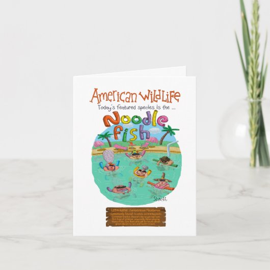 Stomme vis Happy Birthday! Kaart (Voorkant)