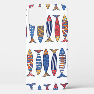 Stomme vis. Kinder achtergrond. Naadloos patroon. Case-Mate iPhone Case