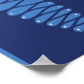 Stomme vis. Kinder achtergrond. Naadloos patroon Poster (Hoek)