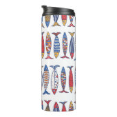 Stomme vis. Kinder achtergrond. Naadloos patroon. Thermosbeker (Geroteerd rechts)