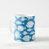 Stomme vis  set. Decoratieve illustratie. Co Koffiemok (Voorkant links)