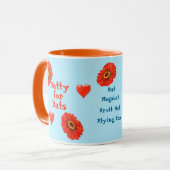 Stomme vleermuizen. Ik hou van vleermuizen. Batty  Mok (Voorkant links)