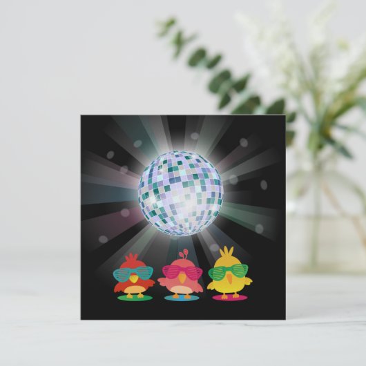 Stomme vogels met shadesdansen en paren kaart (Staand voorkant)