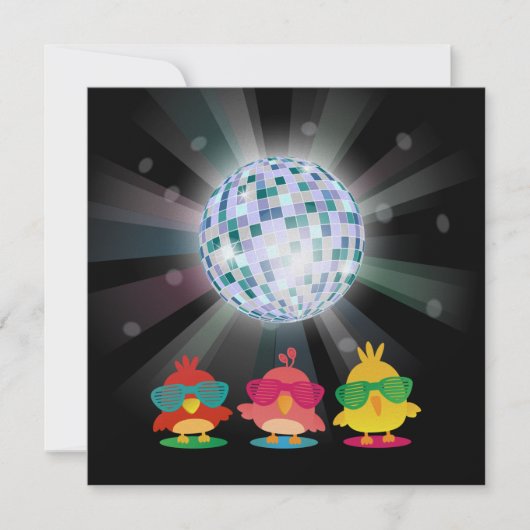 Stomme vogels met shadesdansen en paren kaart (Voorkant)