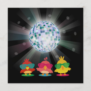 Stomme vogels met shadesdansen en paren kaart