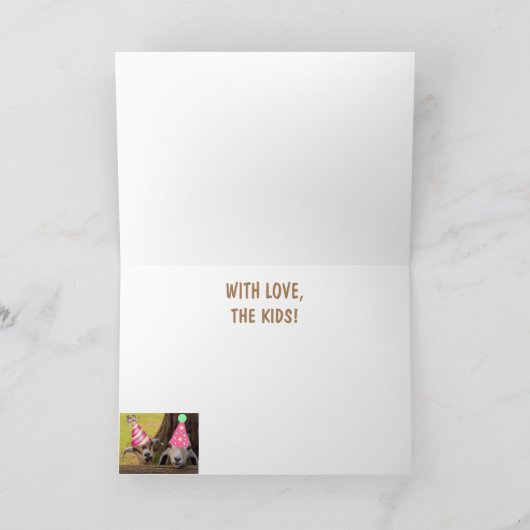 Stomme "Voor mam" Baby geit Birthday Kaart (Binnen)