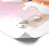 Stomme vossen met een konijn|gift voor konijnenlie poster (Hoek)