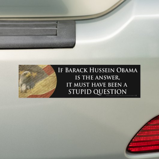 Stomme vraag bumpersticker (Op auto)