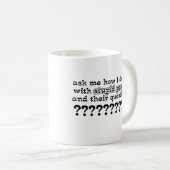 Stomme Vragen Funny Mug Humor Koffiemok (Voorkant rechts)