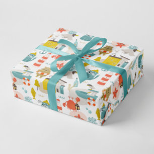 Stomme vreemde zeemdieren. Zee kinder patroon Cadeaupapier