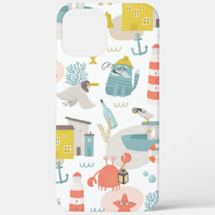 Stomme vreemde zeemdieren. Zee kinder patroon Case-Mate iPhone Case