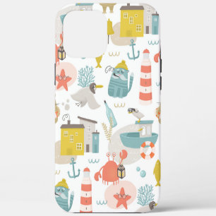 Stomme vreemde zeemdieren. Zee kinder patroon iPhone 12 Pro Max Hoesje