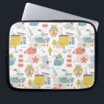 Stomme vreemde zeemdieren. Zee kinder patroon Laptop Sleeve<br><div class="desc">Kute coole nautical animal laptop hoes.</div>