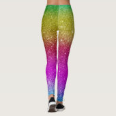 Stomme vrouwen en meisjes Glitter Regenboog Leggings (Achterkant)