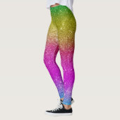 Stomme vrouwen en meisjes Glitter Regenboog Leggings (Links)
