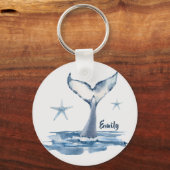 Stomme walvis in het Zee met naam Sleutelhanger (Voorkant)