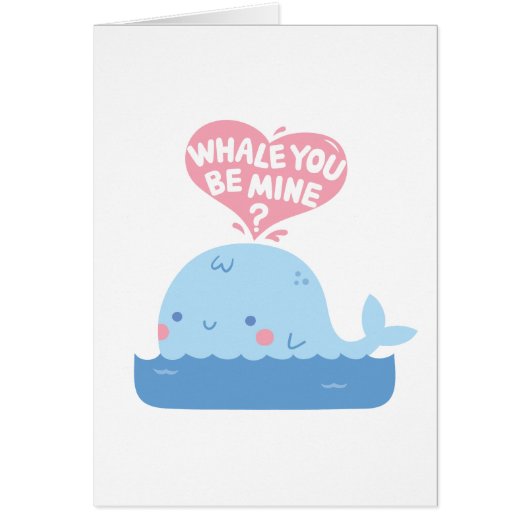 Stomme walvis Je bent een mijne Valentijnsdag groe (Voorkant)