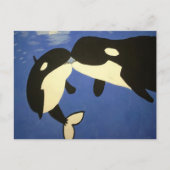 Stomme walvissen briefkaart (Voorkant)