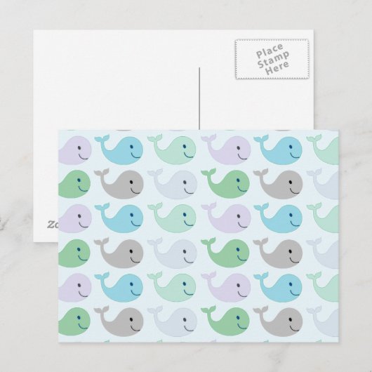 Stomme walvissen briefkaart (Voorkant / Achterkant)